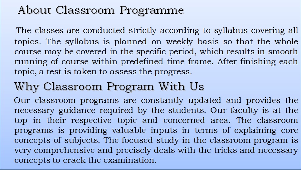 About Classroom Programme