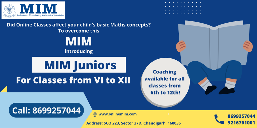 MIM Academy provides best coaching for all exams from Class 6th to 12th.