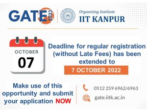 GATE Exam Registration Date Extended to 7th October. 