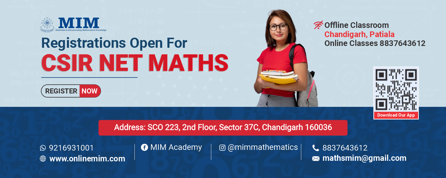 Registrations Open for CSIR NET Maths - Home Page Banner