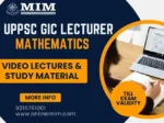 UPPSC GIC Lecturer Mathematics