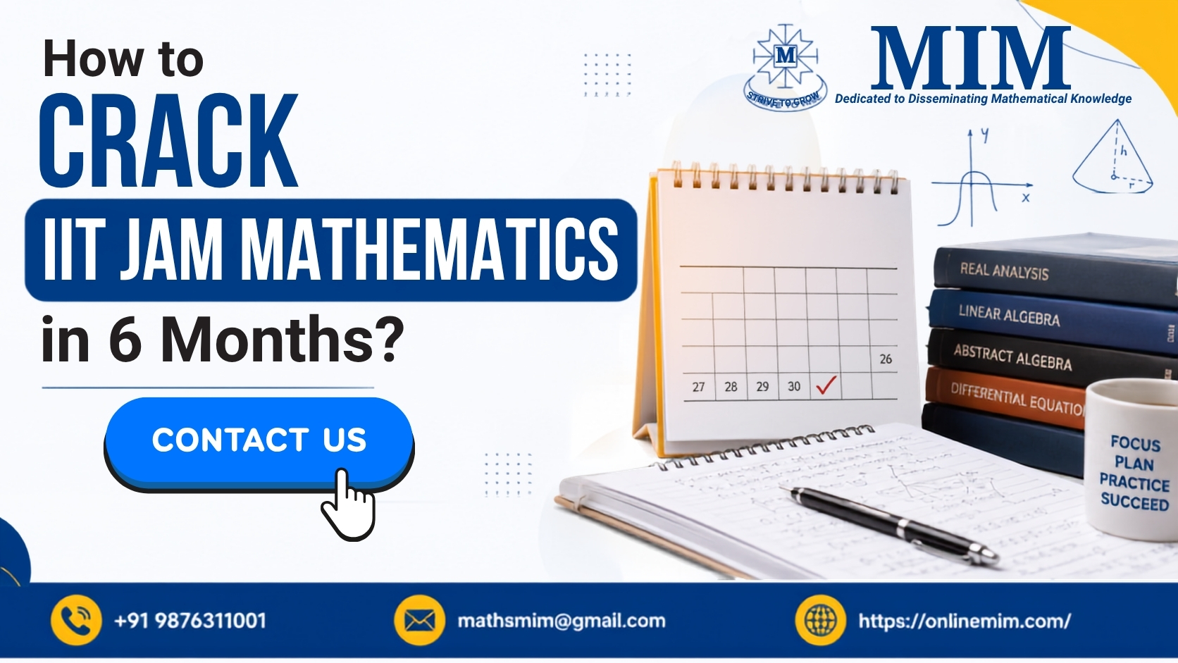 IIT JAM Mathematics 6 month plan