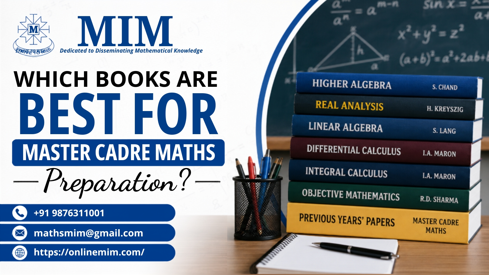 Best books for Master Cadre Maths